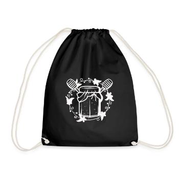 Bee Beekeeper Nature Conservation Honey - Sustainability - Drawstring Bag - black - Front