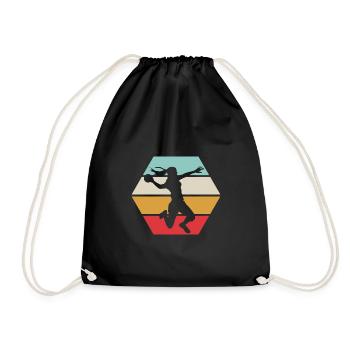 Handball Mädchen / Handball Girl - Turnbeutel - Schwarz - Vorne