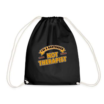 I'm A Bartender Not Therapist 2 - Drawstring Bag - black - Front