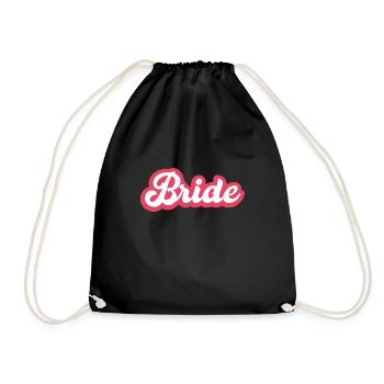 Bride - Drawstring Bag - black - Front