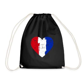 Drapeau du Cœur de la France - Sac de sport léger - noir - Devant