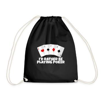 Je préfère jouer au poker 2 - Sac de sport léger - noir - Devant