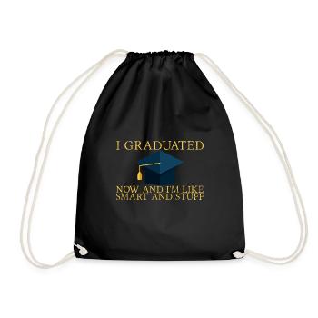 J’ai obtenu mon diplôme maintenant et je suis comme intelligent et trucs 6 - Sac de sport léger - noir - Devant