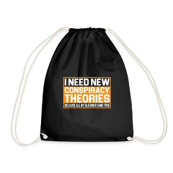I Need New Conspiracy Theories 4 - Drawstring Bag - black - Front