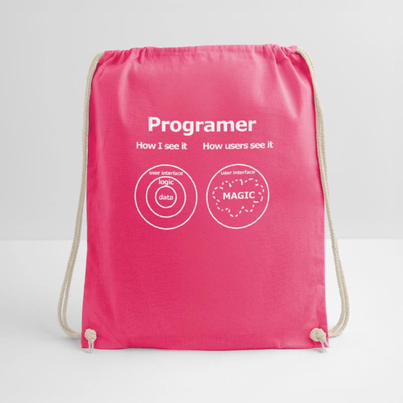 How Programers see their work programmers Drawstring Bag