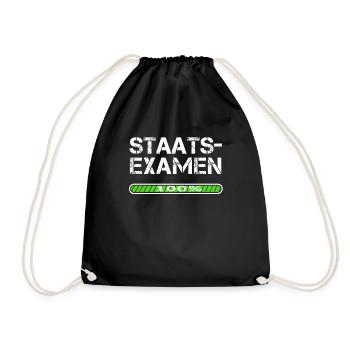 Staatsexamen abgeschlossen - Turnbeutel - Schwarz - Vorne