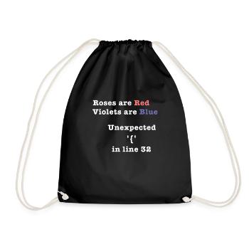 Unexpected Bracket in Line 32 - Drawstring Bag - black - Front