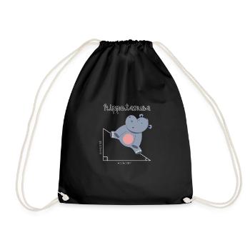 Hippotenuse - for math teachers and mathematicians - Drawstring Bag - black - Front