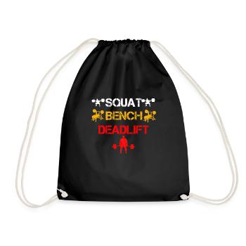 Banc squat soulevé de terre 3 - Sac de sport léger - noir - Devant
