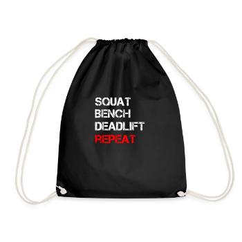 Répétition du soulevé de terre Squat Bench - Sac de sport léger - noir - Devant