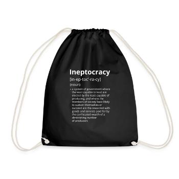Ineptocracy Definition Description - Sac de sport léger - noir - Devant