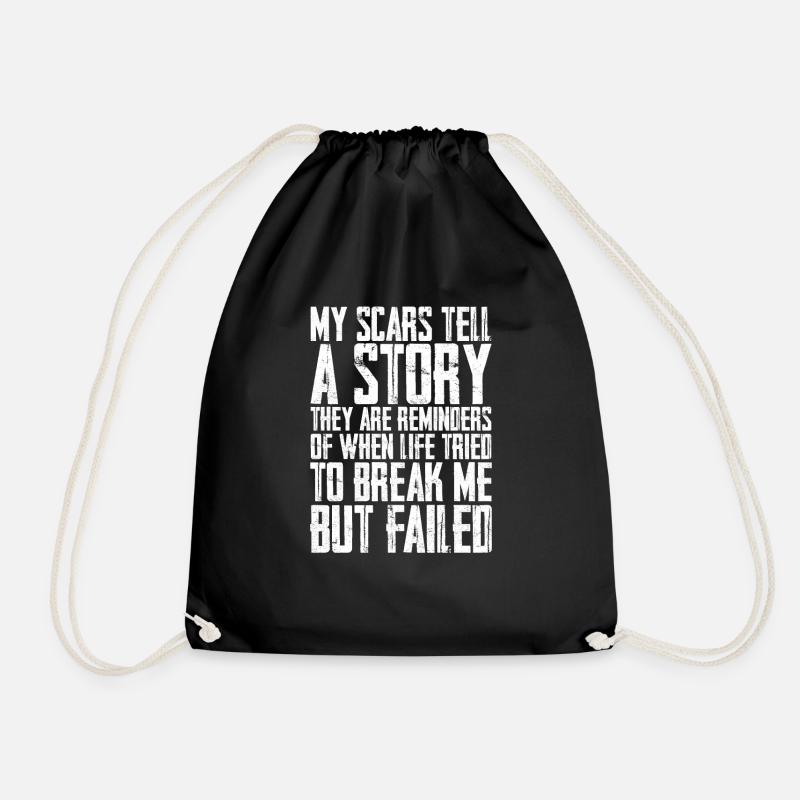 My Scars Tell A Story 2 - Turnbeutel - Schwarz