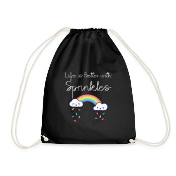 La vie est meilleure avec des saupoudrages 11 - Sac de sport léger - noir - Devant