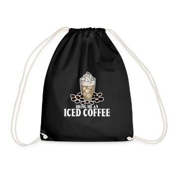 Bring Me An Iced Coffee 3 - Drawstring Bag - black - Front