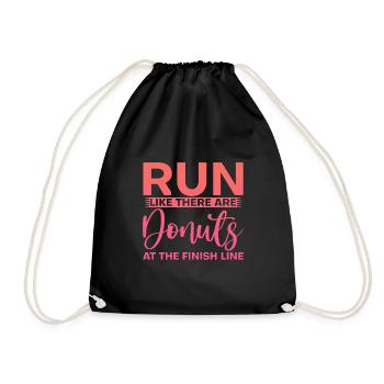 Courez comme s’il y avait des beignets à la ligne d’arrivée 3 - Sac de sport léger - noir - Devant