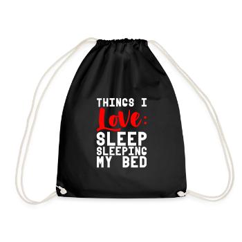 Choses que j’aime, dormir dans mon lit 4 - Sac de sport léger - noir - Devant