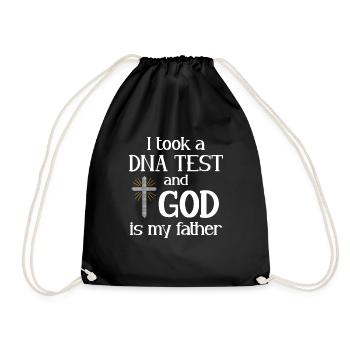 I Took A DNA Test And God Is My Father 8 - Turnbeutel - Schwarz - Vorne