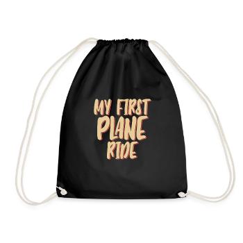 My First Plane Ride 44 - Turnbeutel - Schwarz - Vorne