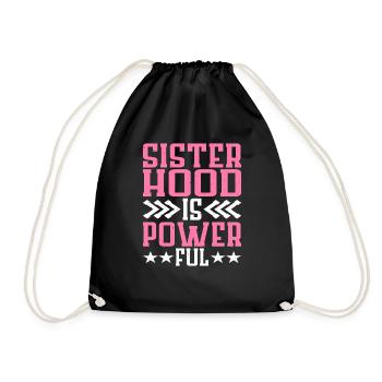 Sisterhood is Powerful 18 - Drawstring Bag - black - Front