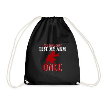 Vous ne testerez mon bras qu’une seule fois 4 - Sac de sport léger - noir - Devant