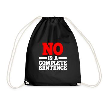 Non est une phrase complète 15 - Sac de sport léger - noir - Devant