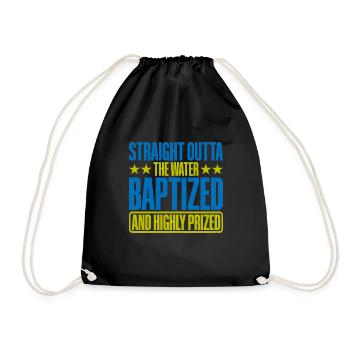 Straight Outta L’eau et baptisé 16 - Sac de sport léger - noir - Devant