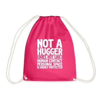 Pas un câlin, n’aime pas le contact humain 2 - Sac de sport léger - fuchsia - Devant