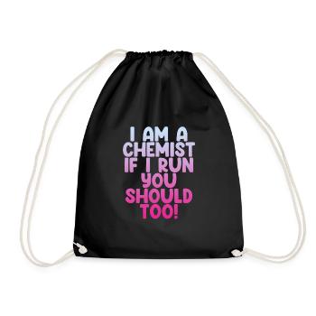 Je suis chimiste, si je cours, vous devriez aussi! 2 - Sac de sport léger - noir - Devant
