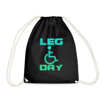 Leg Day Fauteuil roulant handicapé 18 - Sac de sport léger - noir - Devant