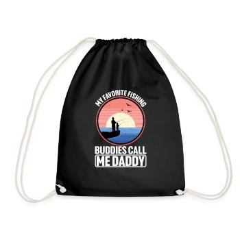 Mes copains de pêche préférés m’appellent papa 3 - Sac de sport léger - noir - Devant