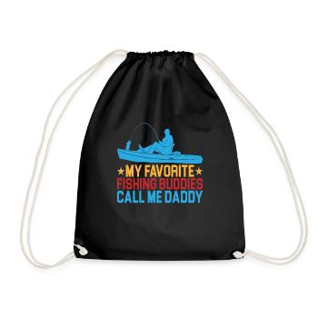 Mes copains de pêche préférés appelez-moi papa 4 - Sac de sport léger - noir - Devant