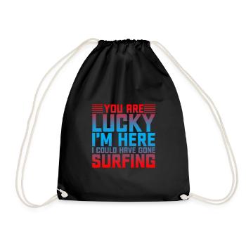 Vous avez de la chance que je sois ici, j’aurais pu surfer2 - Sac de sport léger - noir - Devant