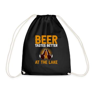 Beer Tastes Better At The Lake 2 - Turnbeutel - Schwarz - Vorne