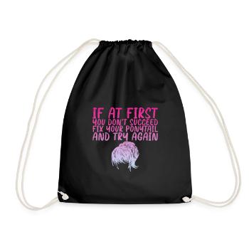 Si au début vous ne réussissez pas, réparez votre queue de cheval 3 - Sac de sport léger - noir - Devant