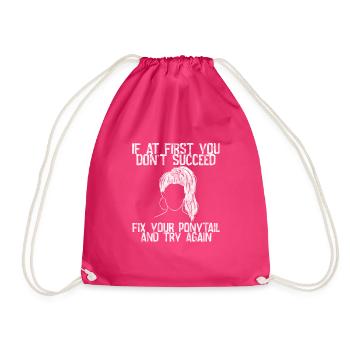 Si au début vous ne réussissez pas, réparez votre queue de cheval 1 - Sac de sport léger - fuchsia - Devant