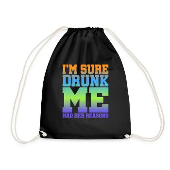 Je suis sûr que Drunk Me avait ses raisons 11 - Sac de sport léger - noir - Devant