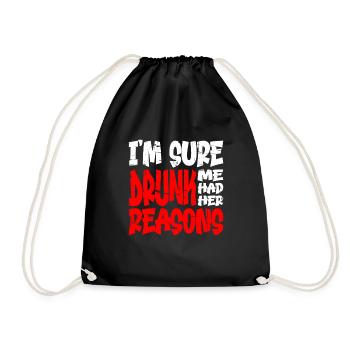 Je suis sûr que Drunk Me avait ses raisons 13 - Sac de sport léger - noir - Devant