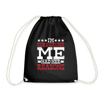 Je suis sûr que Drunk Me avait ses raisons 10 - Sac de sport léger - noir - Devant