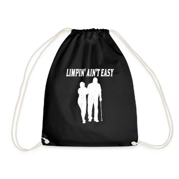 Limpin' Ain't Easy 13 - Drawstring Bag - black - Front