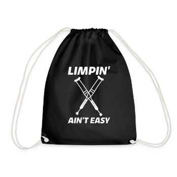 Limpin' Ain't Easy 12 - Drawstring Bag - black - Front