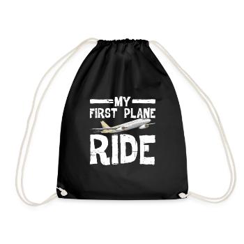 My First Plane Ride 46 - Turnbeutel - Schwarz - Vorne