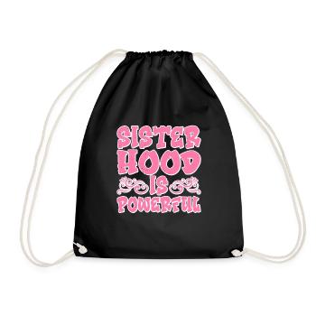 Sisterhood is Powerful 12 - Drawstring Bag - black - Front