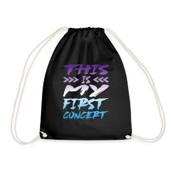 This is My First Concert 36 - Drawstring Bag - black - Front