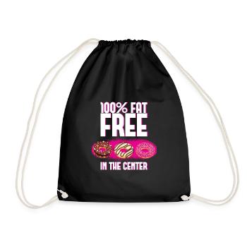 100% Fat Free In The Center 3 - Turnbeutel - Schwarz - Vorne