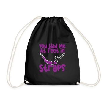 You Had Me At Feet In Straps 2 - Turnbeutel - Schwarz - Vorne
