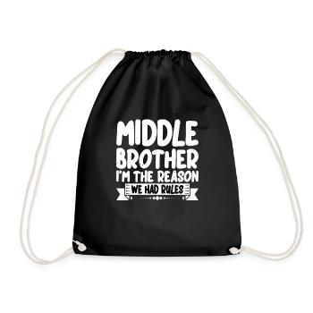 Frère du milieu, je suis la raison pour laquelle nous avions les règles 3 - Sac de sport léger - noir - Devant