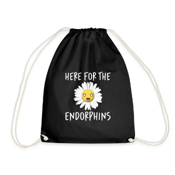 Here For The Endorphins - Turnbeutel - Schwarz - Vorne