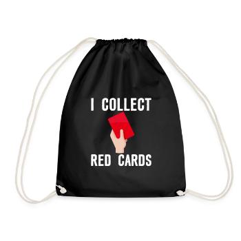 I Collect Red Cards - Turnbeutel - Schwarz - Vorne