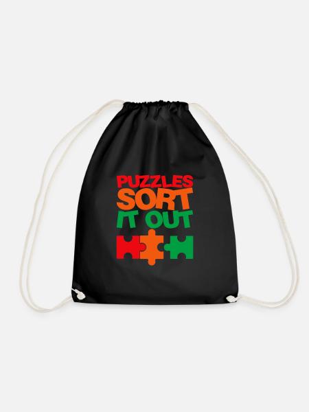Puzzlers Sort It Out 3 - Turnbeutel - Schwarz
