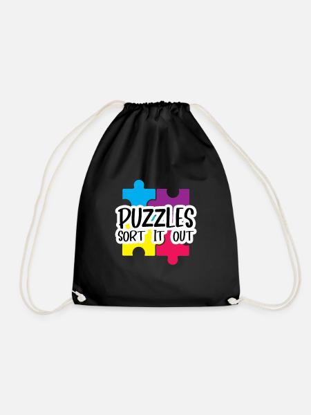 Puzzlers Sort It Out 4 - Turnbeutel - Schwarz